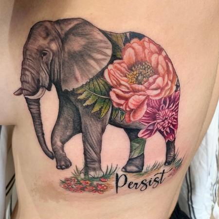 Hector Concepcion - Elephant and flowers